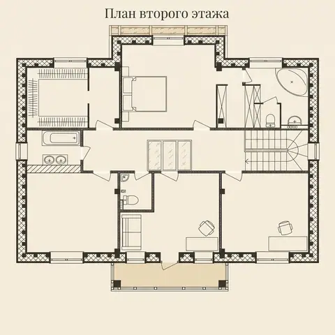 План второго этажа собственного дома Виталия Кащеева